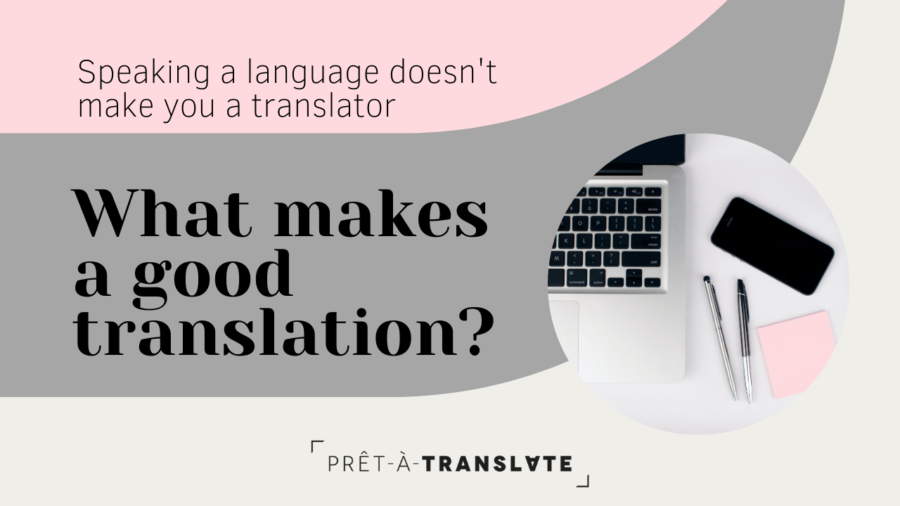 Banner with the text Speaking a language doesn't make you a translator