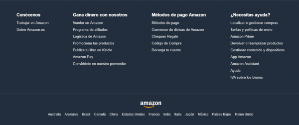traducción en tienda en línea de Amazon