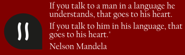 Nelson Mandela quote about languages